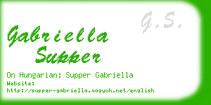 gabriella supper business card